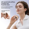 SULVGO Mini Bladeless Clip-On Fan with LED Light, White