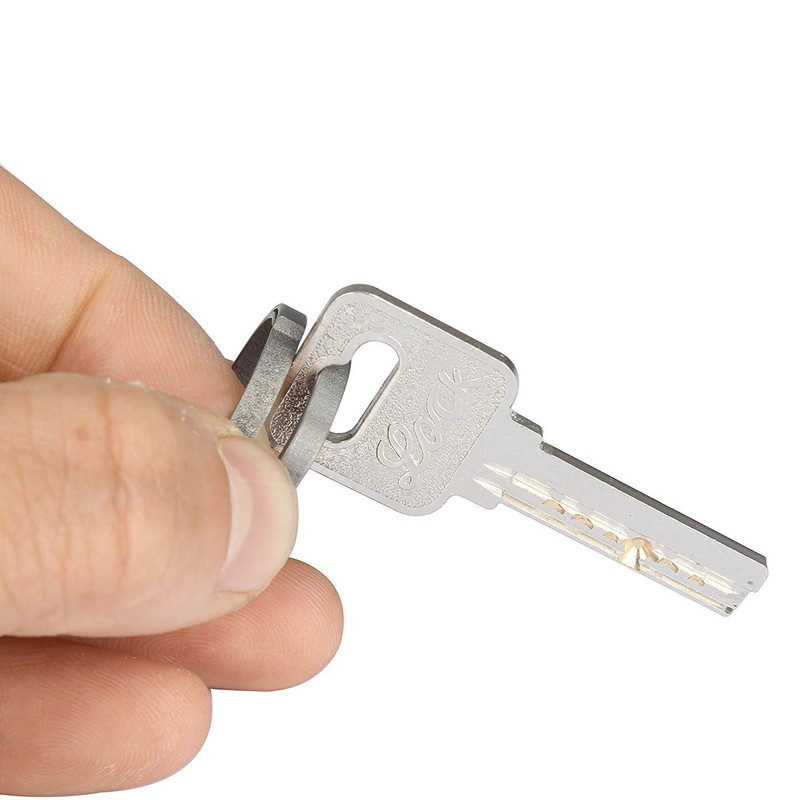 [TISUR] Titanium Key Ring, Men's, Side Push, Double Ring, Lightweight,