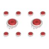 （10PCS RED) 24MM clear Mechanical arcade punk buttons with cherry