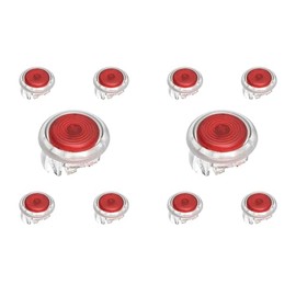 （10PCS RED) 24MM clear Mechanical arcade punk buttons with cherry MX speed silver switches replacement for different arcade fighting stick controller box