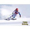 Skiing Birthday Card