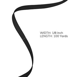 Ribreeze 1/8 inch Black Grosgrain Ribbon 100 Yards for Gift Wrapping Weddings DIY Floral Decor Sewing & More