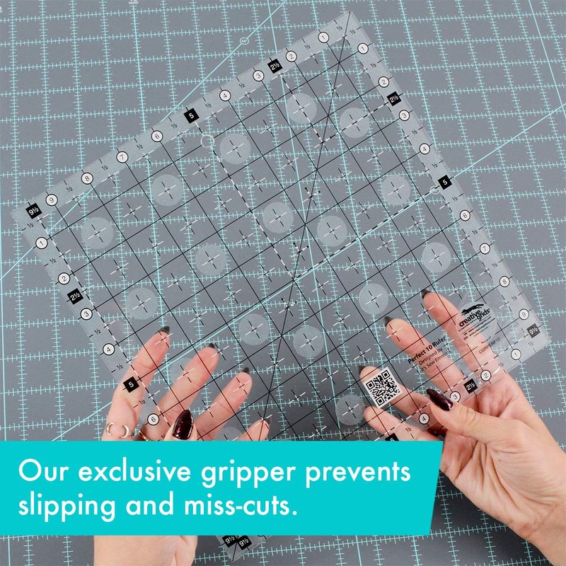 Creative Grids Perfect 10 Quilting Ruler – CGRPERF10 – Made