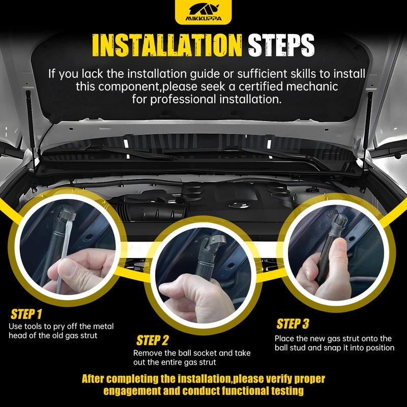 MIKKUPPA Front Hood Struts Lift Supports - Gas Struts Spring