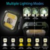 LED Solar Portable Camping Lights with Stand dimmable,Magnetic Work Lights