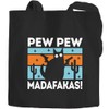 MoonWorks® Jute Bag Pew Pew Madafakas Cat Crazy Crazy Funny