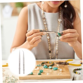 FOMIYES 2pcs Diamond Jewelry Pointy Precision Pointed Tip Bead Tong Eyelash Kits for Medical Fine Tip 3d Simple Stainless Steel