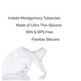 Pair Contact Nipple Shields for Btreastfeeding, Ideal for Latch Difficulties, Flat or Inverted Nipples, Reusable Nipple Protectors for Newborns [Semicircle Medium]