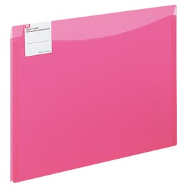 Kokuyo Clear Holder, 2 Pockets, Envelope Wide, A4 Side, Pink, F-5771P