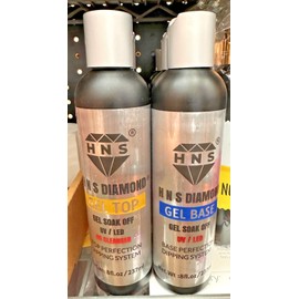 HNS Diamond Gel Top+ Base Soak-Off LED/UV 8 oz REFILL Perfection Dip System