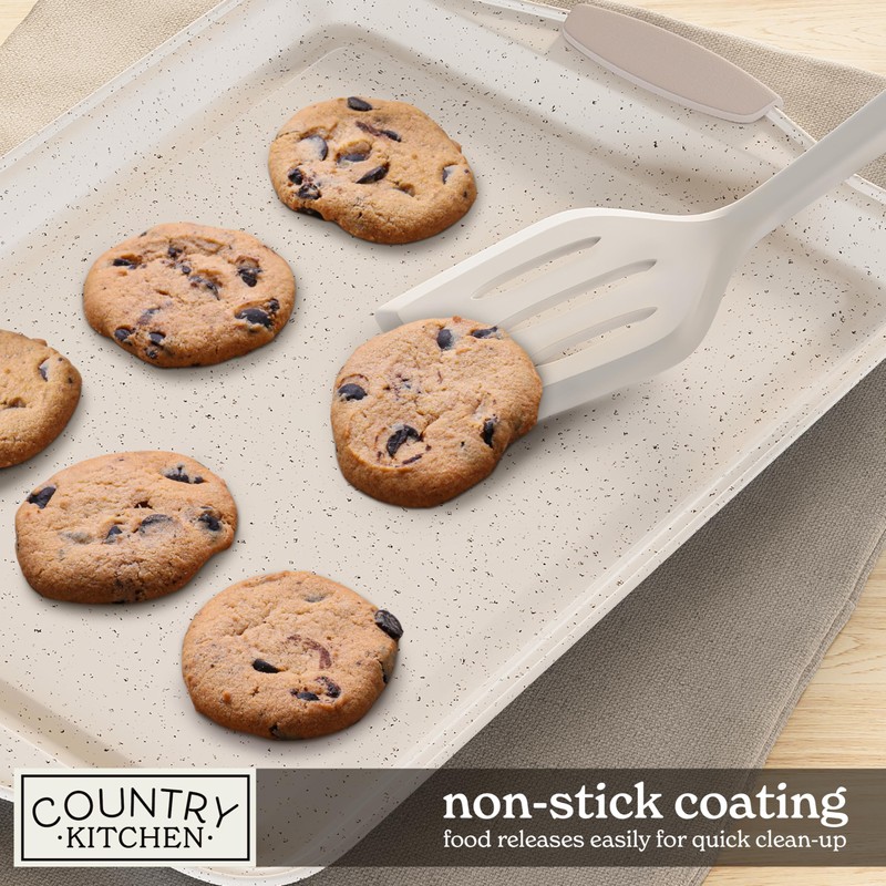 Country Kitchen Nonstick Stackable Bakeware Set - Durable, Easy Release