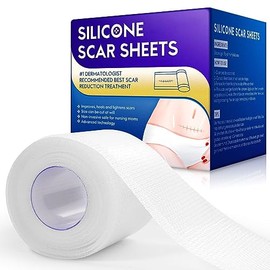 Hojas de silicona para cicatrices, Pegatina de Reparación de Gel para Cicatrices de 3 Metros Hoja de Cicatriz Transparente Transpirable para Reparación de Cicatrices, Escaldaduras, Quemaduras, Queloid