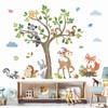decalmile Woodland Animals Tree Wall Decals Forest Animals Deer Fox
