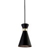 Firstlight Ohio Pendant, Black with Brass