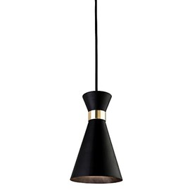 Firstlight Ohio Pendant, Black with Brass