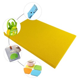 Jtnohx Stiff Felt, 2mm Thick Felt Sheets for Crafts, 20x30cm Hard Felt Fabric Squares for DIY Projects (Yellow)