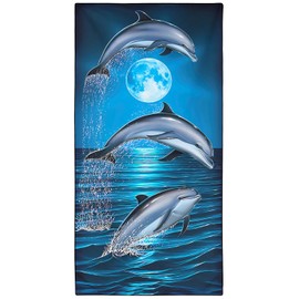 Zomer Beach Towel Large 90 x 180 cm Quick-Drying Microfibre Printed with Beach Turtle Motif