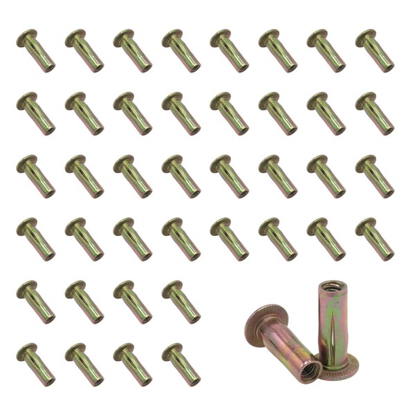 Joyangy 1/4-20 Rivet Nut Kit, 50 Pcs Multi Grip Threaded