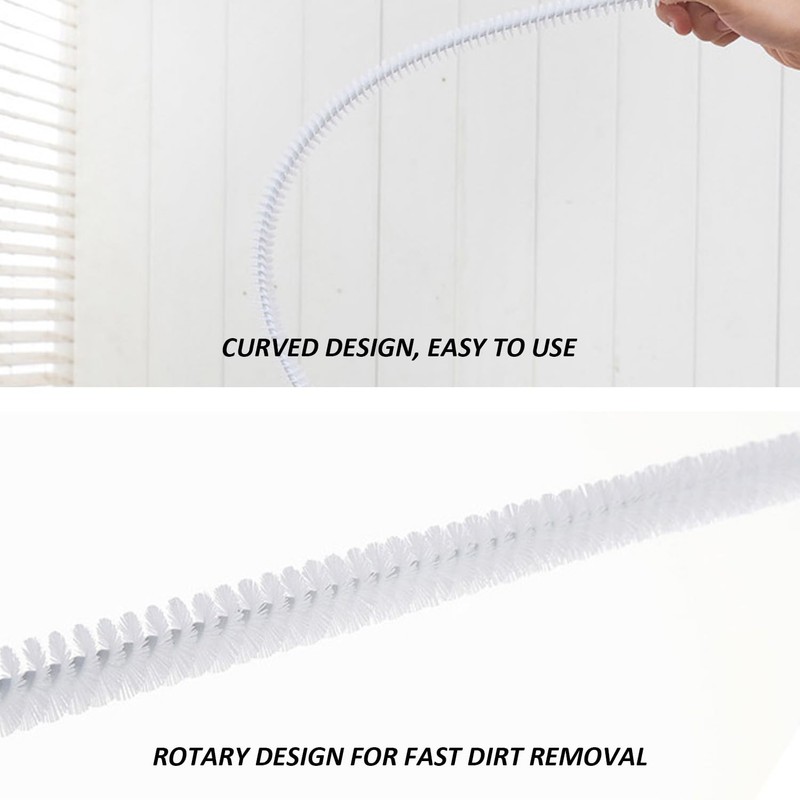2 Pack Long Cleaning Brushes with 2 Piece Hooks, Drain