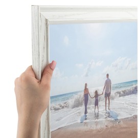 ArtToFrames 20x20 CM / 7.87x7.87 INCH White Picture Frame, This 1.50 Inch Custom Wood Poster Frame is White - Comes with Regular Glass and Corrugated Backing (CMWOM0066-78238-YWHT-20x20)