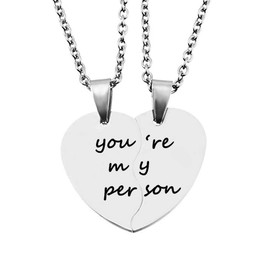 MJartoria BFF Necklace for 2-Valentines Heart Matching Necklace Best Friends Pendant Friendship Necklace Set of 2 Birthday Gifts, alloy+Stainless steel, No Gemstone