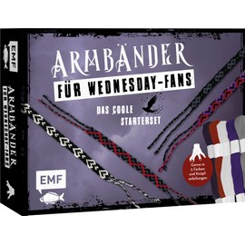 Armbänder für Wednesday-Fans knüpfen: Das coole Starterset für deine Freundschaftsbänder: Knüpfanleitungen und Garne in 5 Farben – zum Sofort-Loslegen