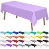 Lavender Plastic Tablecloths 2 Pack Lilac Disposable Table Covers 54