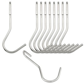 ITROLLE 10pc Heavy Duty S Hooks - 90 Degree Twist Angled Pot Rack Hooks for Hanging Kitchen Utensils, Pots, Pans, Clothes, Bags, Towels, Plants