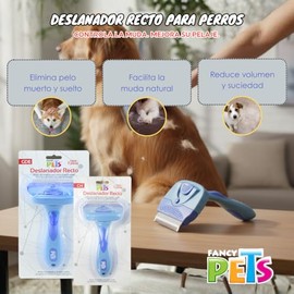 Fancy Pets Deslanador Recto Grooming Tamaño Chico para Perro y Gato