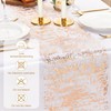 YATOJUZI Rose Gold Table Runner, 33 Ft Metallic Foil Thin