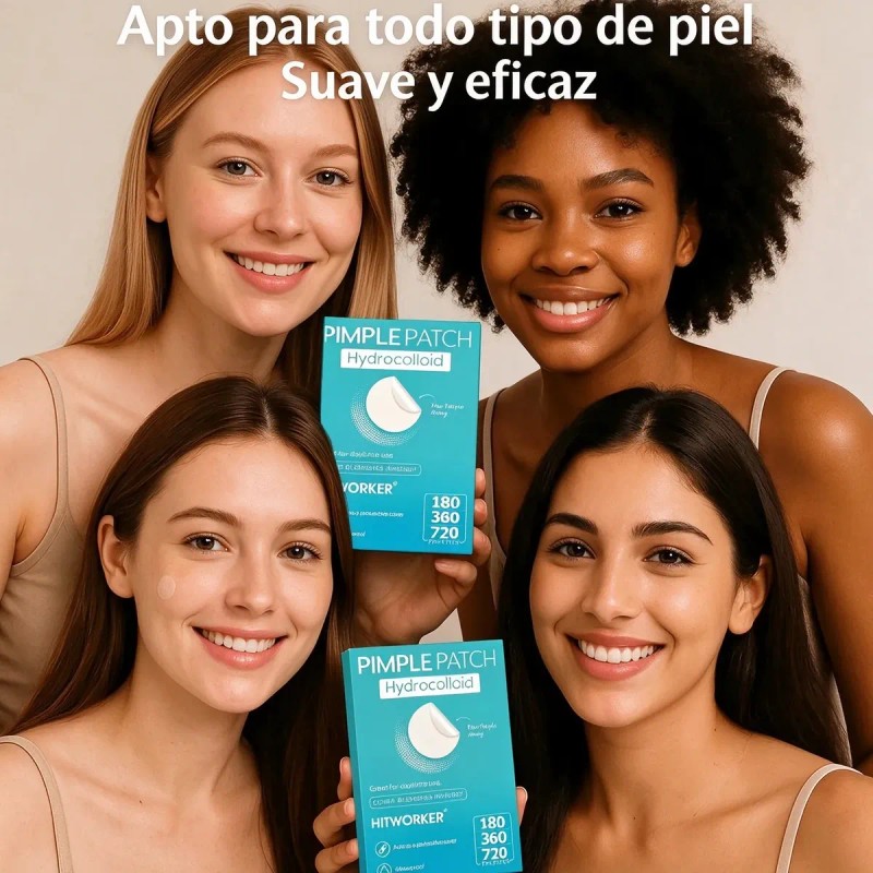 Parches Para Acné Hidrocoloide 360pcs,absorbe La Grasa