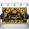 Congrats Grad Class of 2025 Backdrop Black and Gold Background