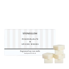Stoneglow Modern Classics Collection - Pomegranate & Spiced Woods 192 Grams Scented Wax Melts (White)