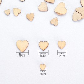 500 Pcs Wooden Hearts, Heart Wooden Discs, Unfinished Blank Wooden, Basswood Sheets Decorations for DIY Arts and Crafts, Wood Burning, Decoration