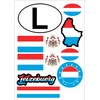 Daged Luxembourg sticker card, sticker sheet, car, motorcycle, biker flag,