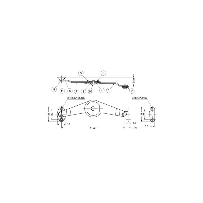 Sugatsune Industry One-Touch Stay S-21 with Catch Mechanism (Left) S-21L