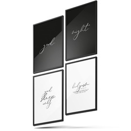 BLCKART Premium Kitchen Poster Set Stylish Kitchen Wall Pictures with Sayings Dining Room Poster Decoration without Frame