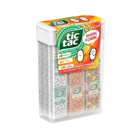 Freshmint Tic Tac Mega Box 27 Count Variety Mints 17.14 oz Freshmint, Orange & Fruit Adventure, On-the-Go Snack, Stocking Stuffers - Candy by Tic tac