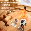 Portable 1500W Space Heater with Fireplace,70° Oscillating PTC Ceramic Tower