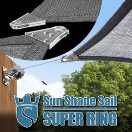 Royal Shade 6' x 6 Grey Rectangle Square Super Ring Sun Shade Sail Order to Make Canopy Awning RSTAWS, 260 GSM Heavy Duty & 95% UV Blockage for Backyard Outdoor Patio (We Make Custom Size)