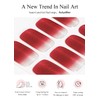 AutyaMee Semi Cured Gel Nail Strips (Gradient Red Cat Eye)-20
