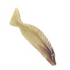 EXCEART Ox Horn Hair Comb, Fine Tooth Comb, Fish Shape,