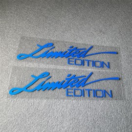 2X Car Styling Vinyl Graphic Decals for Limited Edition Truck Body Auto Rear Front Windshield Window Sticker 160x38mm (Blue)