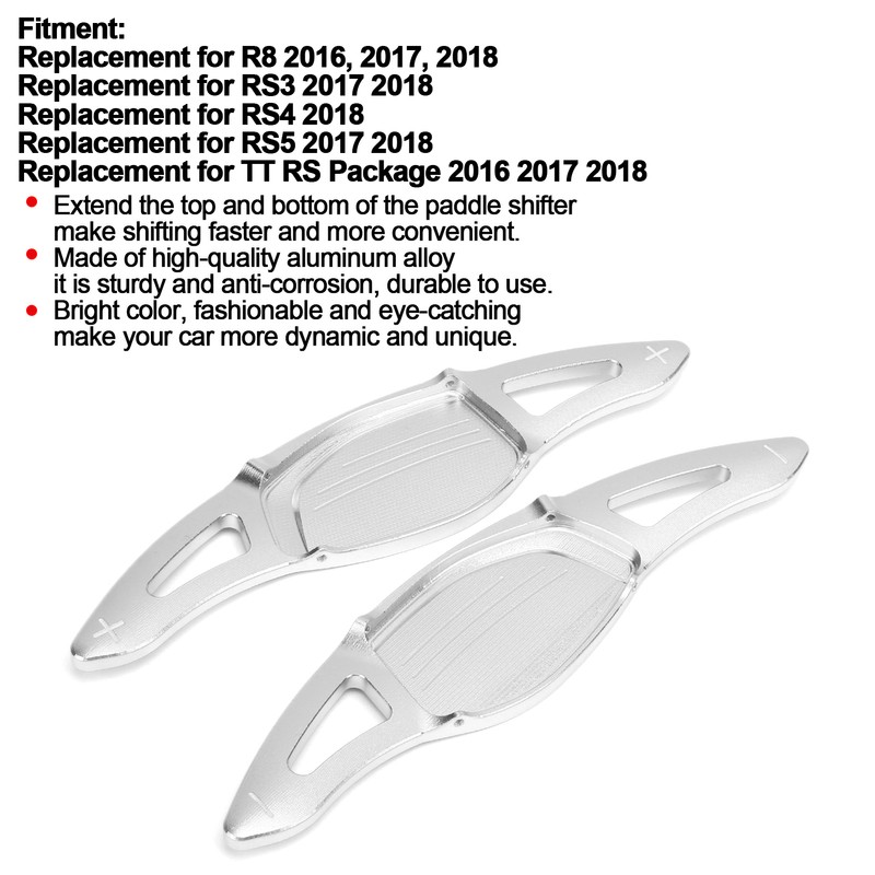 2pcs Steering Wheel Paddle Shifter Extension Aluminum Alloy Replacement for