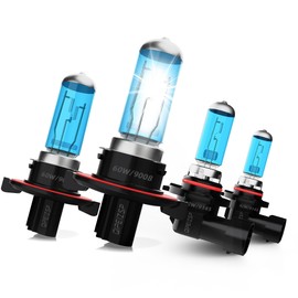 QIPEIZSP compatible with DODGE RAM 1500 2500 3500 (2006 2007 2008) pick up Headlight Bulbs, 9008/H13 High/Low Beam halogen Lights + 9145 Fog Lights, pack of 4