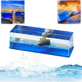 Titanic Liquid Hourglass Ship Ornament – Cruise Desk or Living Room Decoration