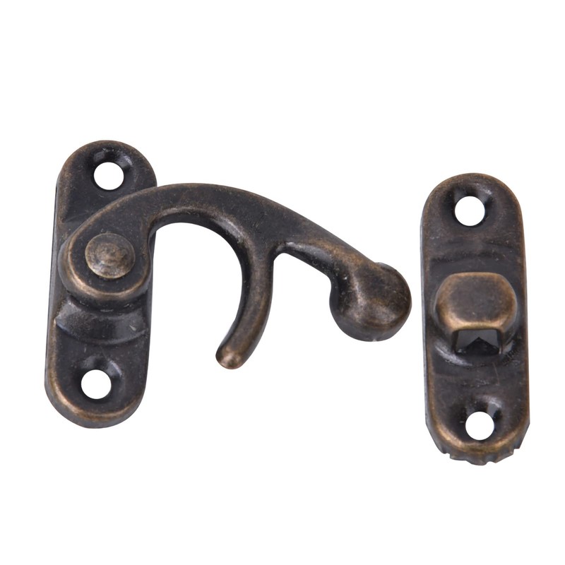 30 Pieces Small Box Latch Hasps, Antique Right Latch Hook