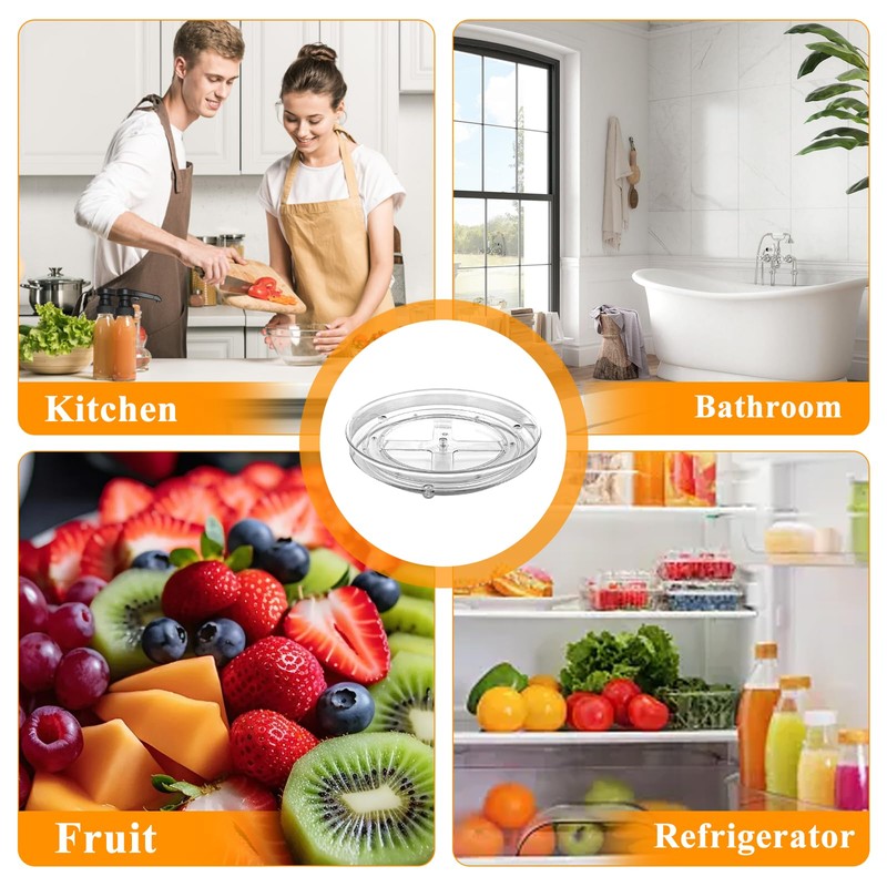 ASelected Turntable Fridge Turntable Organiser Fridge Organiser Lazy Susan 23.5