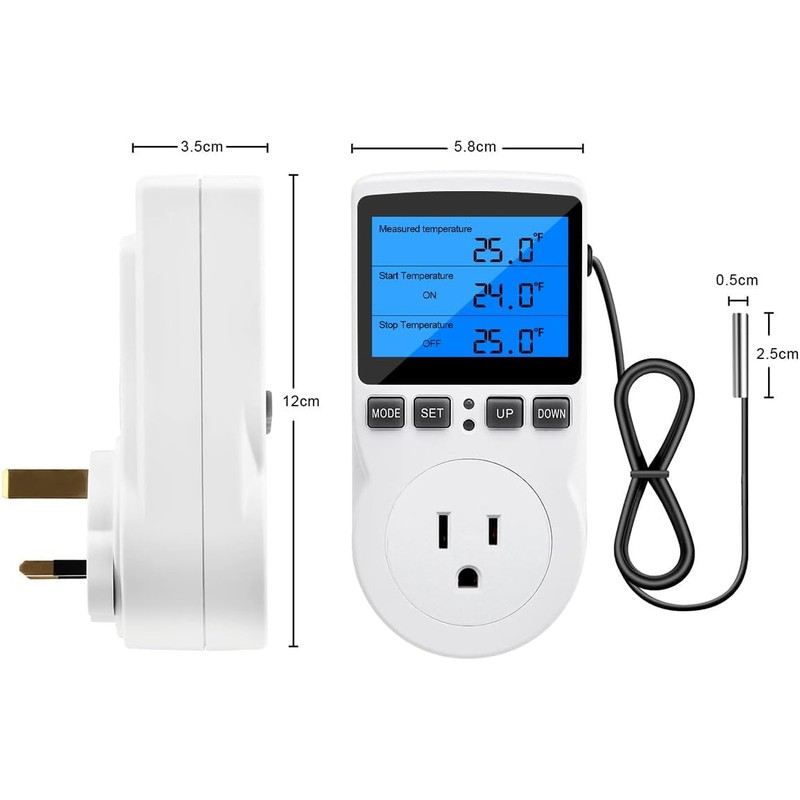 Diymore Digital Thermostat Temperature Controller Electric Digital RV Thermostat Heating