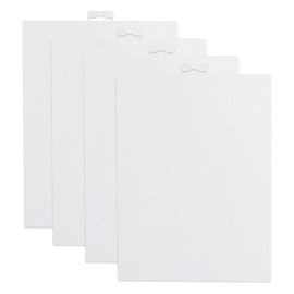 EORPAVU Aida Fabric 14tc Cross Stitch Plastic Cloth Woven Accessories Clear White 21x28cm (Pack of 4)